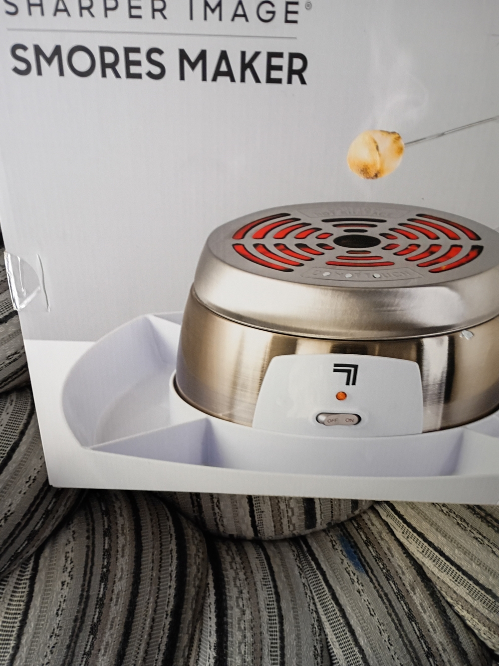 Sharper Image Stainless Steel S'mores Maker with Red Heating Elements